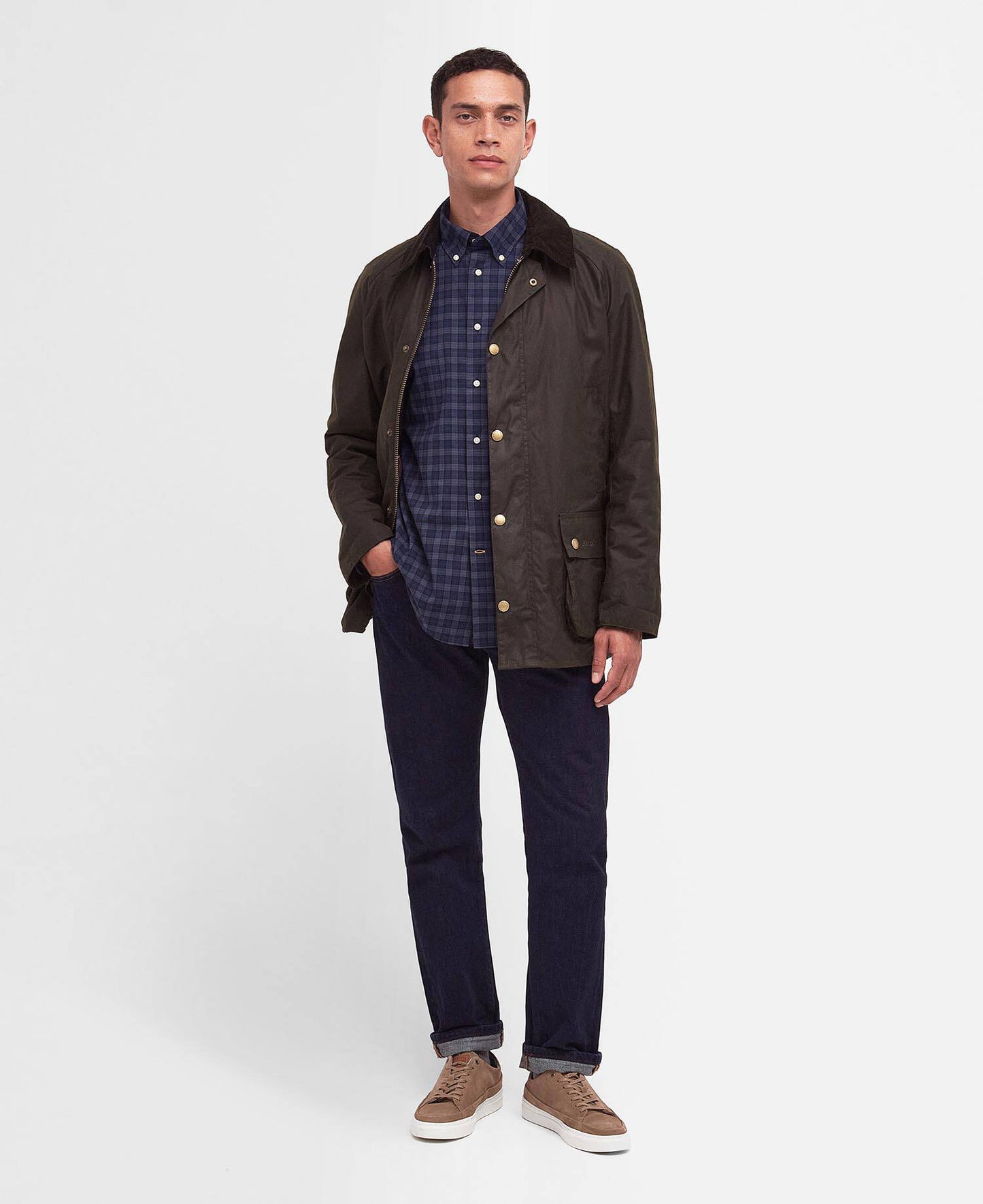 Barbour Ashby Wax Jacket Olive