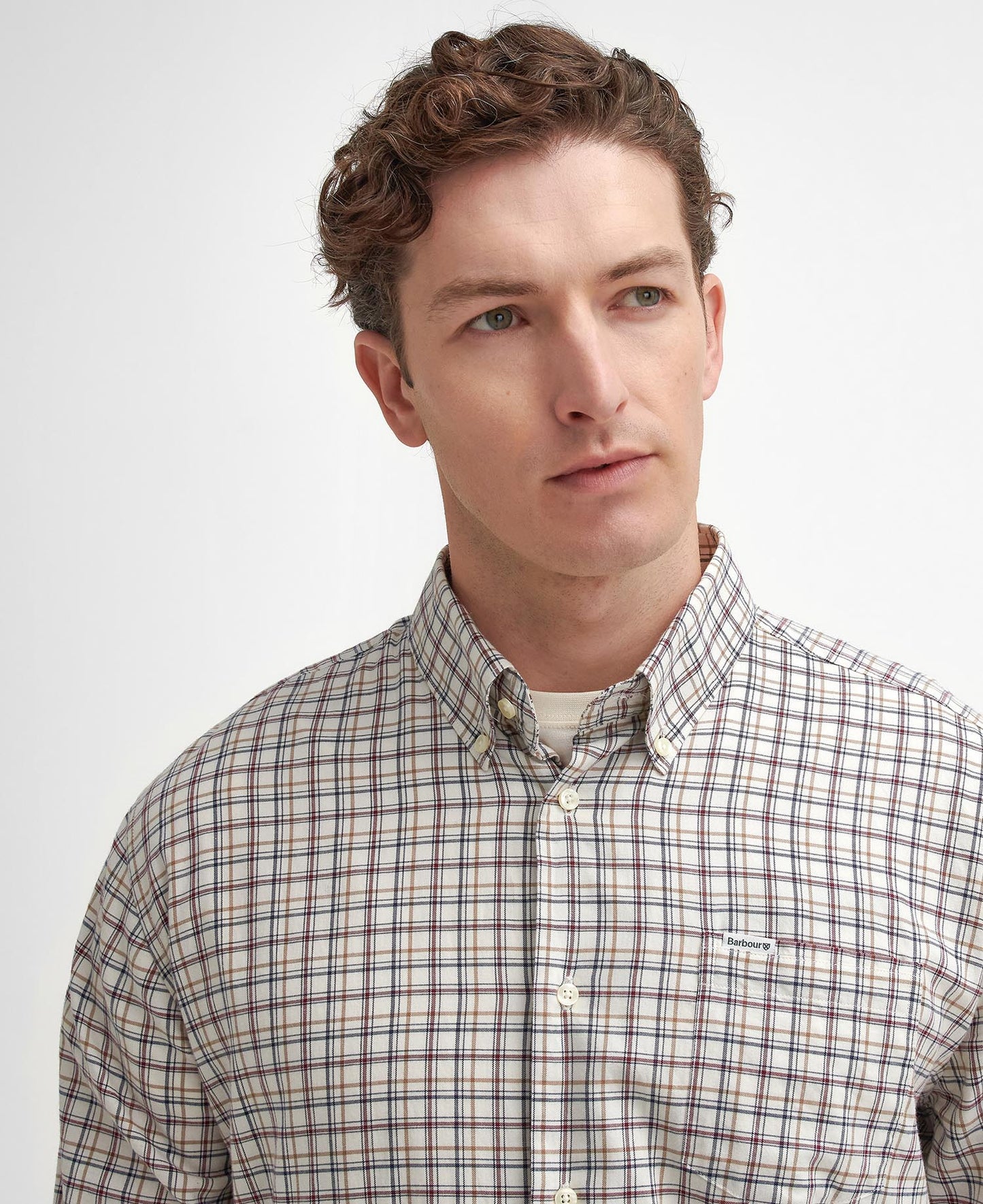Barbour Deepfell Regular Tattersall Shirt Fired Brick