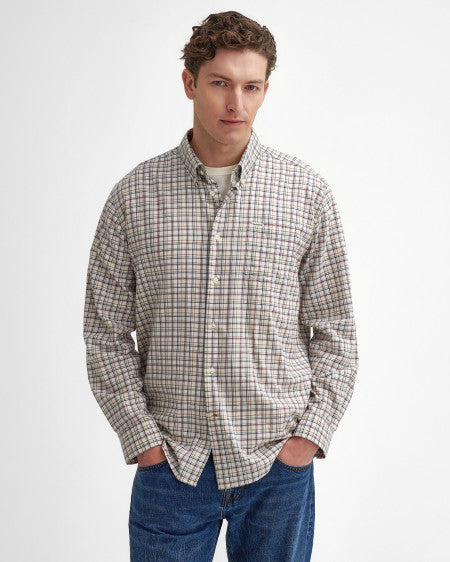 Barbour Deepfell Regular Tattersall Shirt Fired Brick