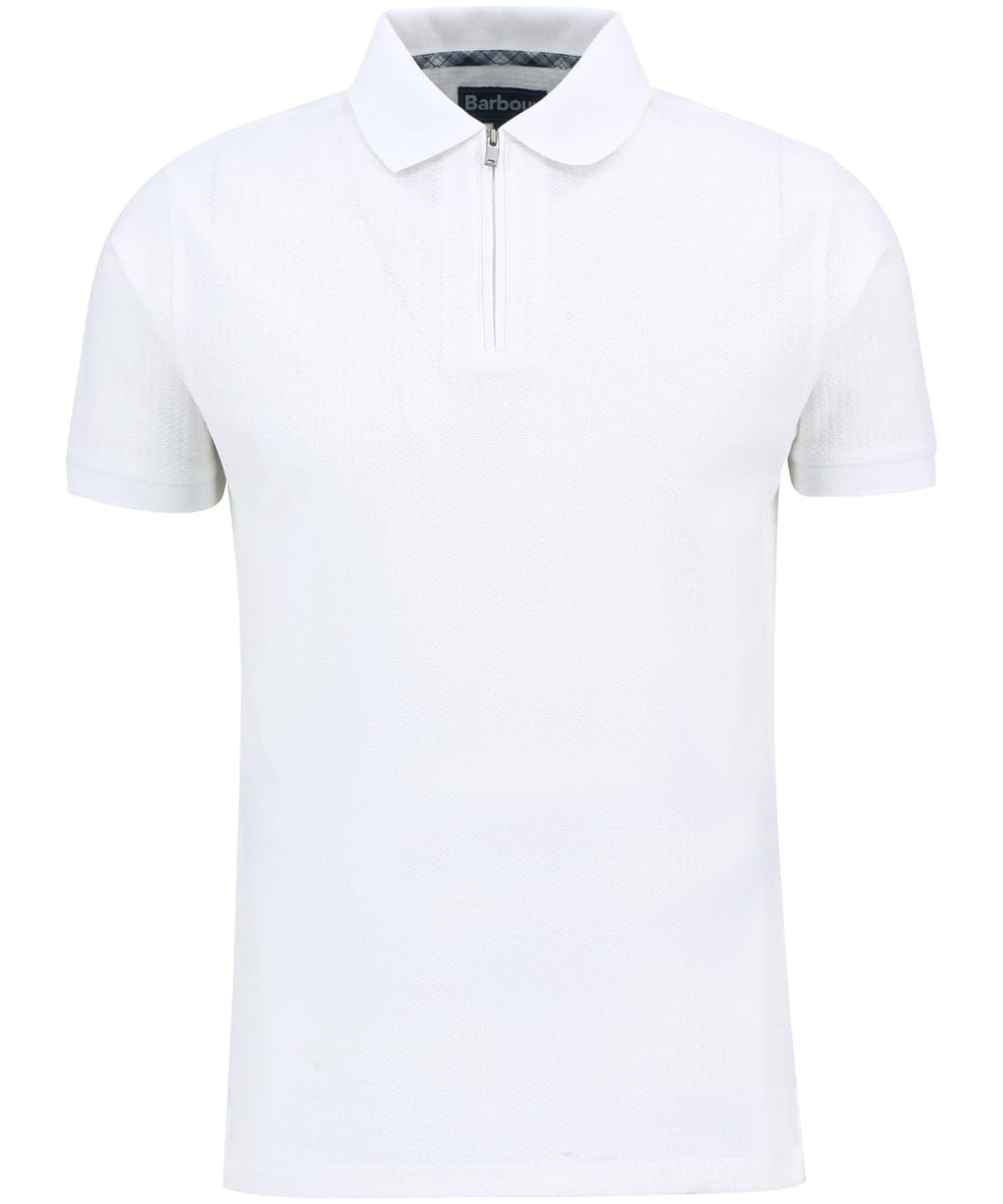 Barbour Backfield Tailored Polo Shirt White