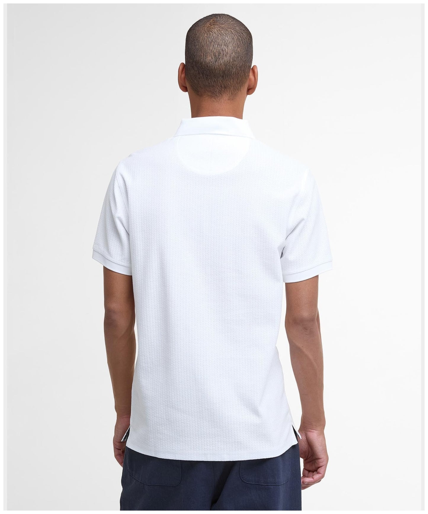 Barbour Backfield Tailored Polo Shirt White