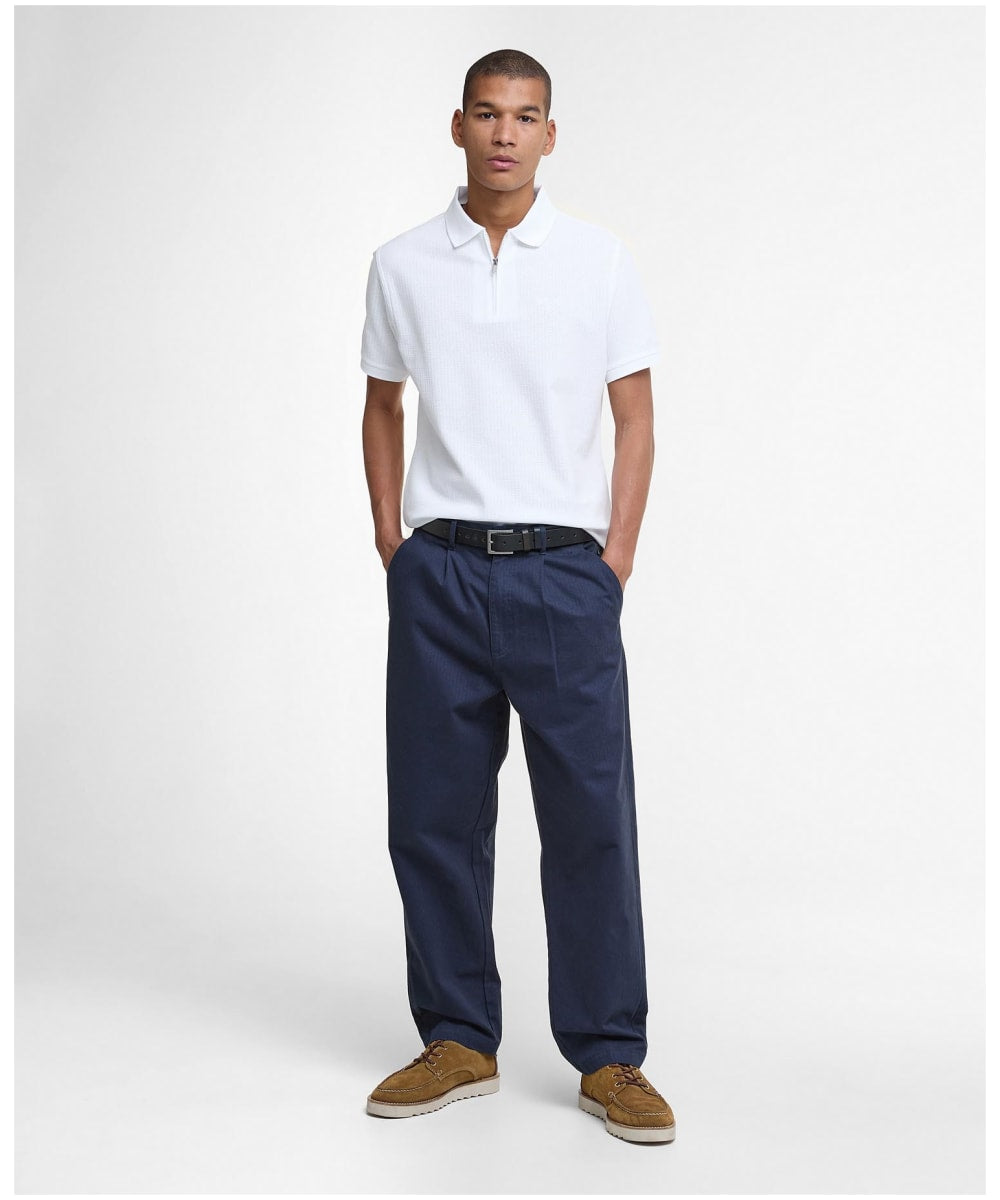 Barbour Backfield Tailored Polo Shirt White