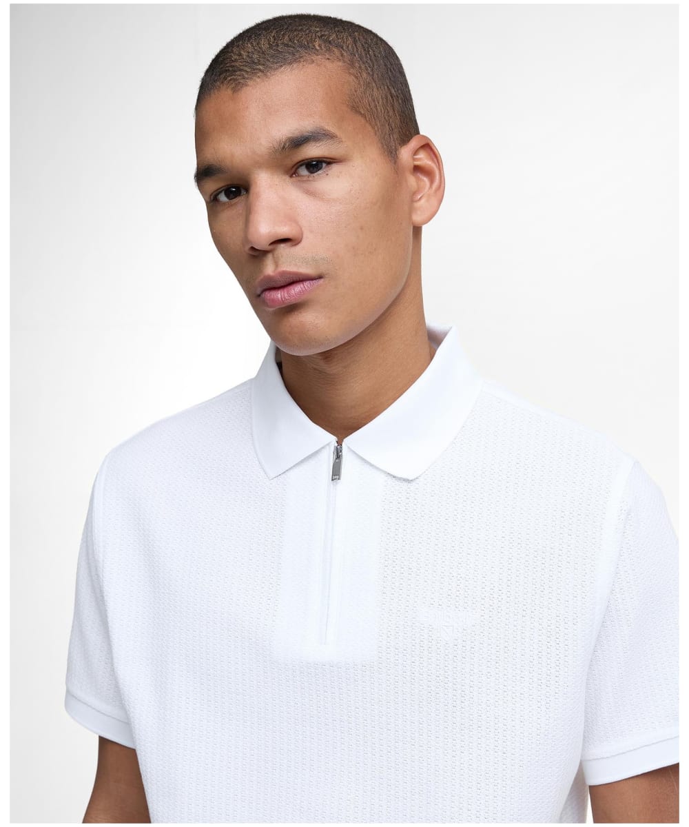 Barbour Backfield Tailored Polo Shirt White