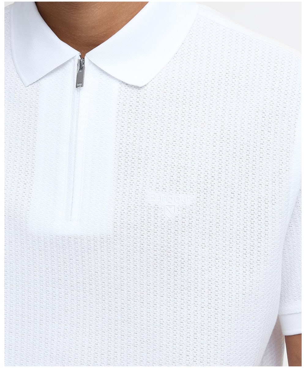Barbour Backfield Tailored Polo Shirt White