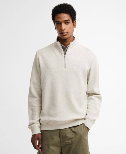 Barbour Barbour Ravensworth Half Zip Sweatshirt Ecru Marl