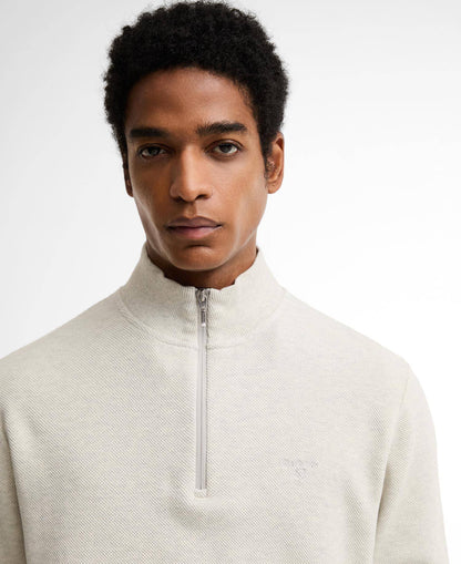 Barbour Barbour Ravensworth Half Zip Sweatshirt Ecru Marl