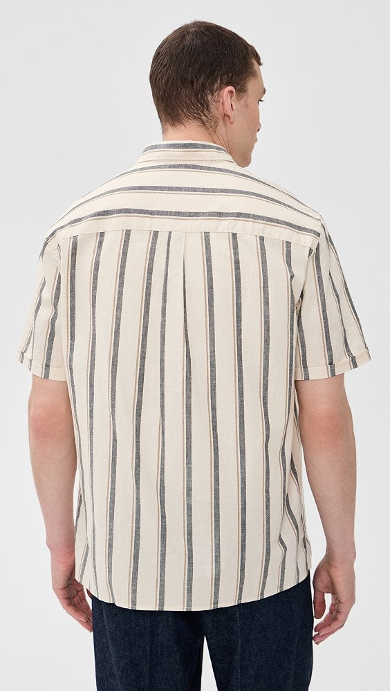 Barbour Barkend Striped Summer Shirt - Whisper White