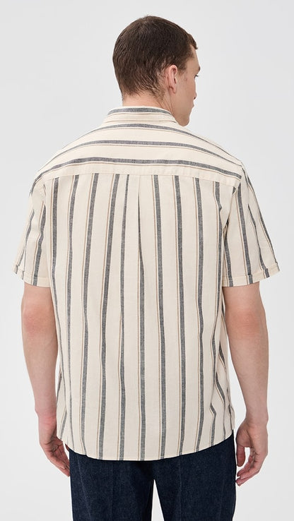 Barbour Barkend Striped Summer Shirt - Whisper White