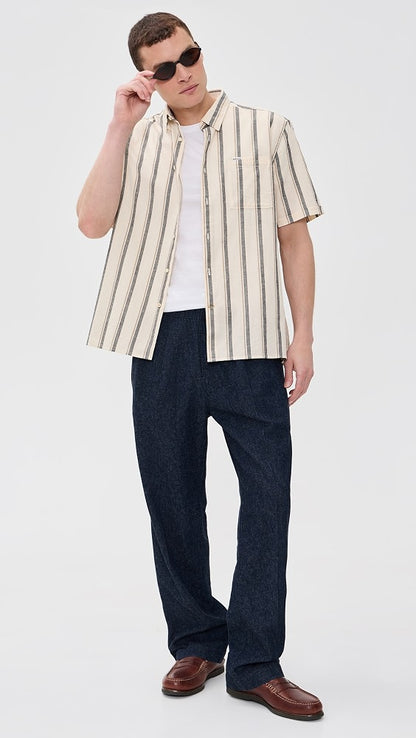 Barbour Barkend Striped Summer Shirt - Whisper White