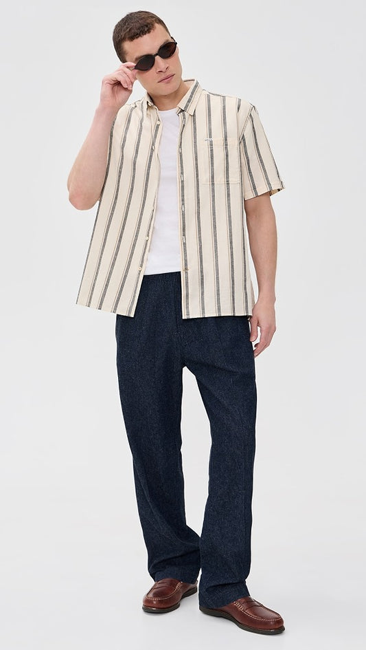 Barbour Barkend Striped Summer Shirt - Whisper White