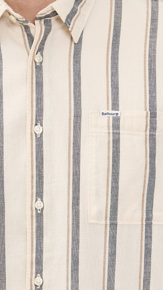 Barbour Barkend Striped Summer Shirt - Whisper White