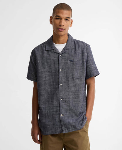 Barbour Bowston Linen Blend Summer Shirt - Dark Navy