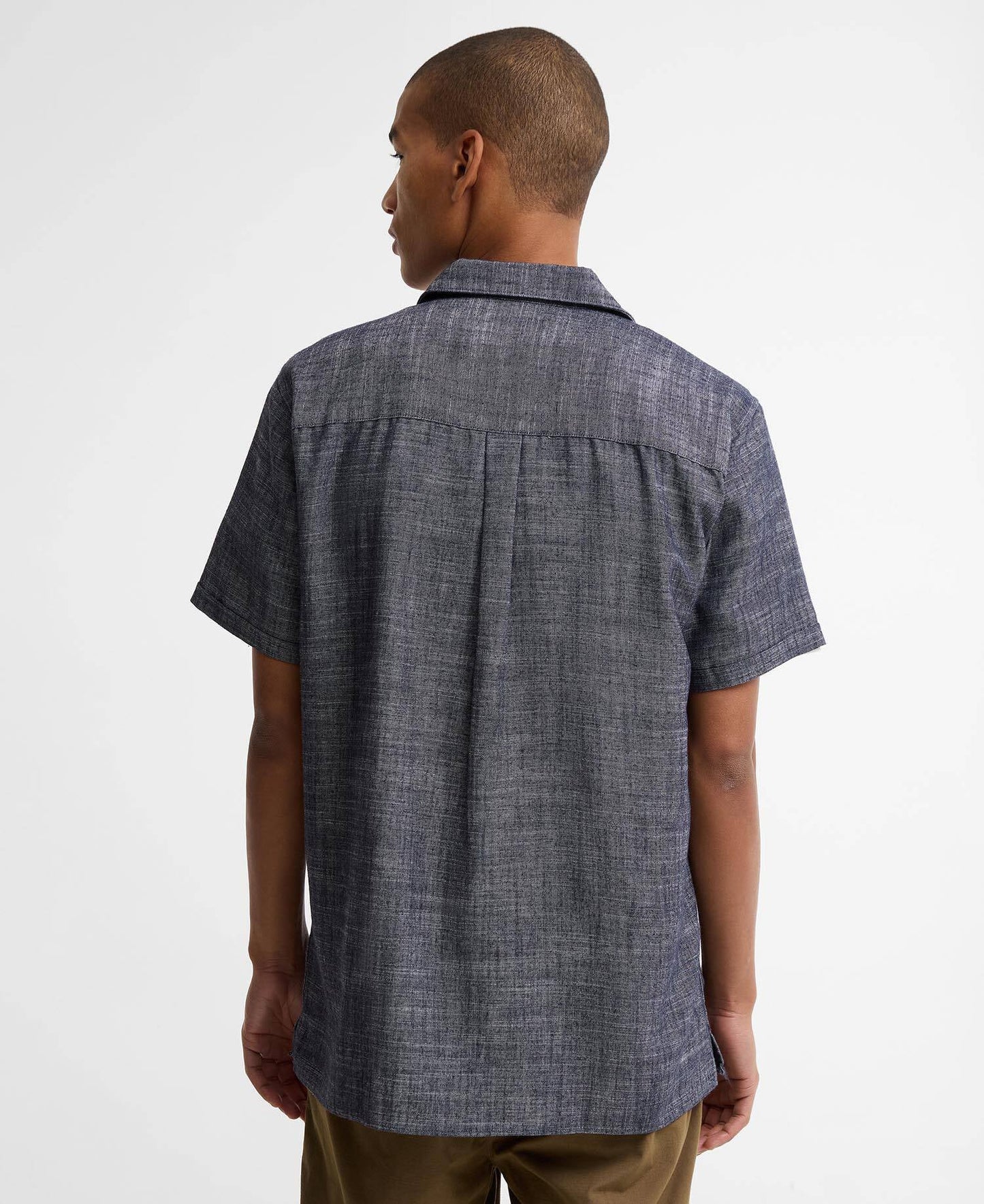 Barbour Bowston Linen Blend Summer Shirt - Dark Navy