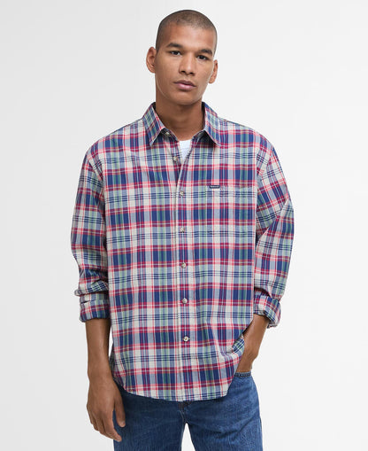 Barbour Clifton Madras Relaxed Fit Shirt Red