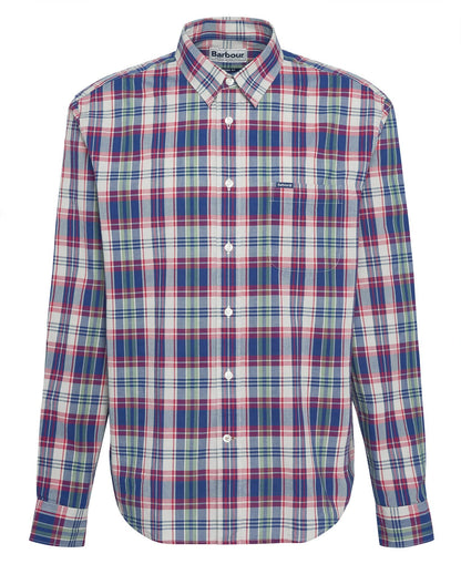 Barbour Clifton Madras Relaxed Fit Shirt Red