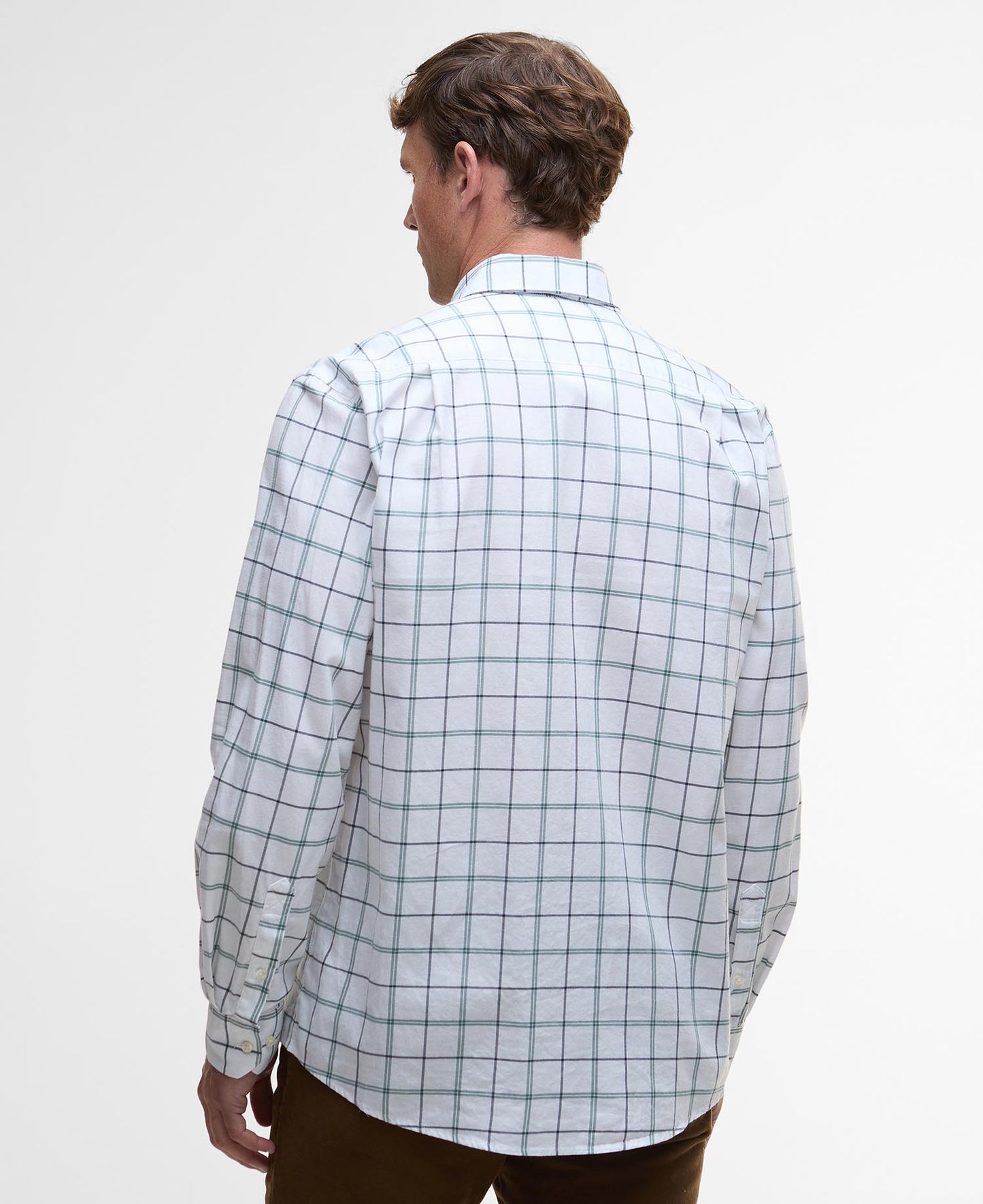 Barbour Deepfell Regular Tattersall Shirt Mallard Green