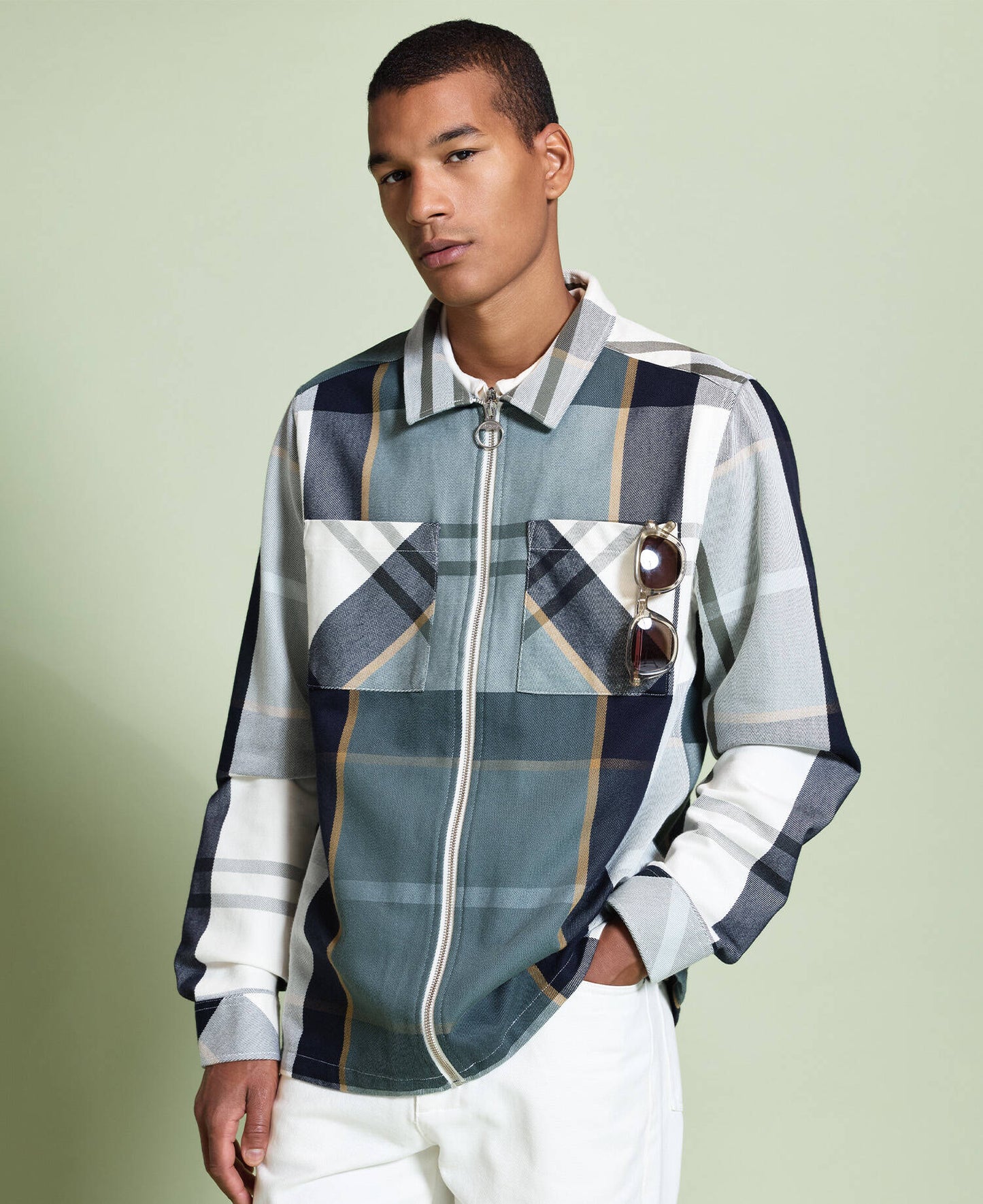 Barbour Ettrick Checked Overshirt Meadow Brook Tartan