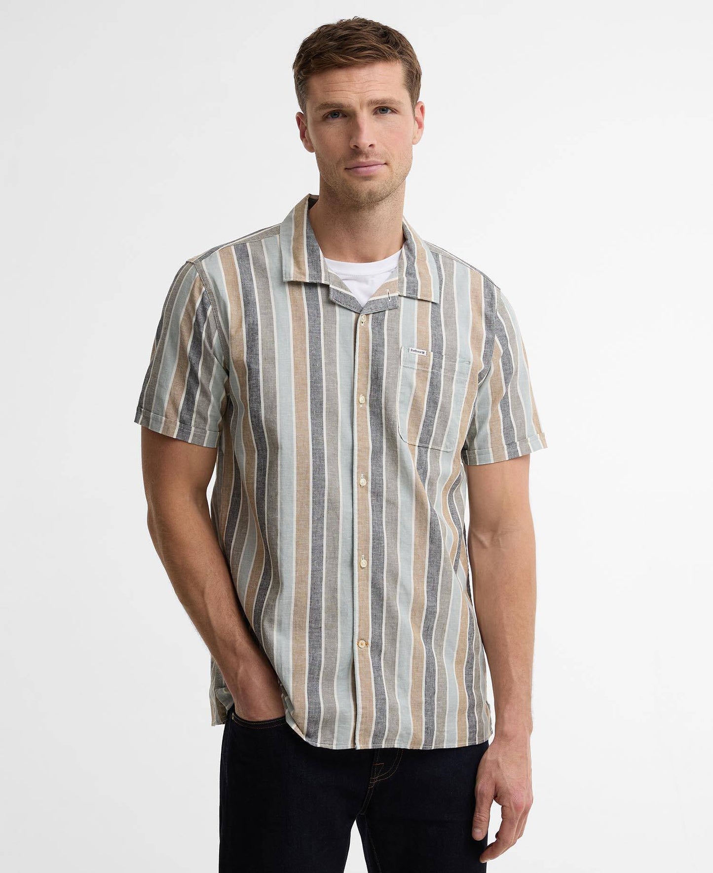 Barbour Hayton Striped Summer Shirt - Dusty Slate