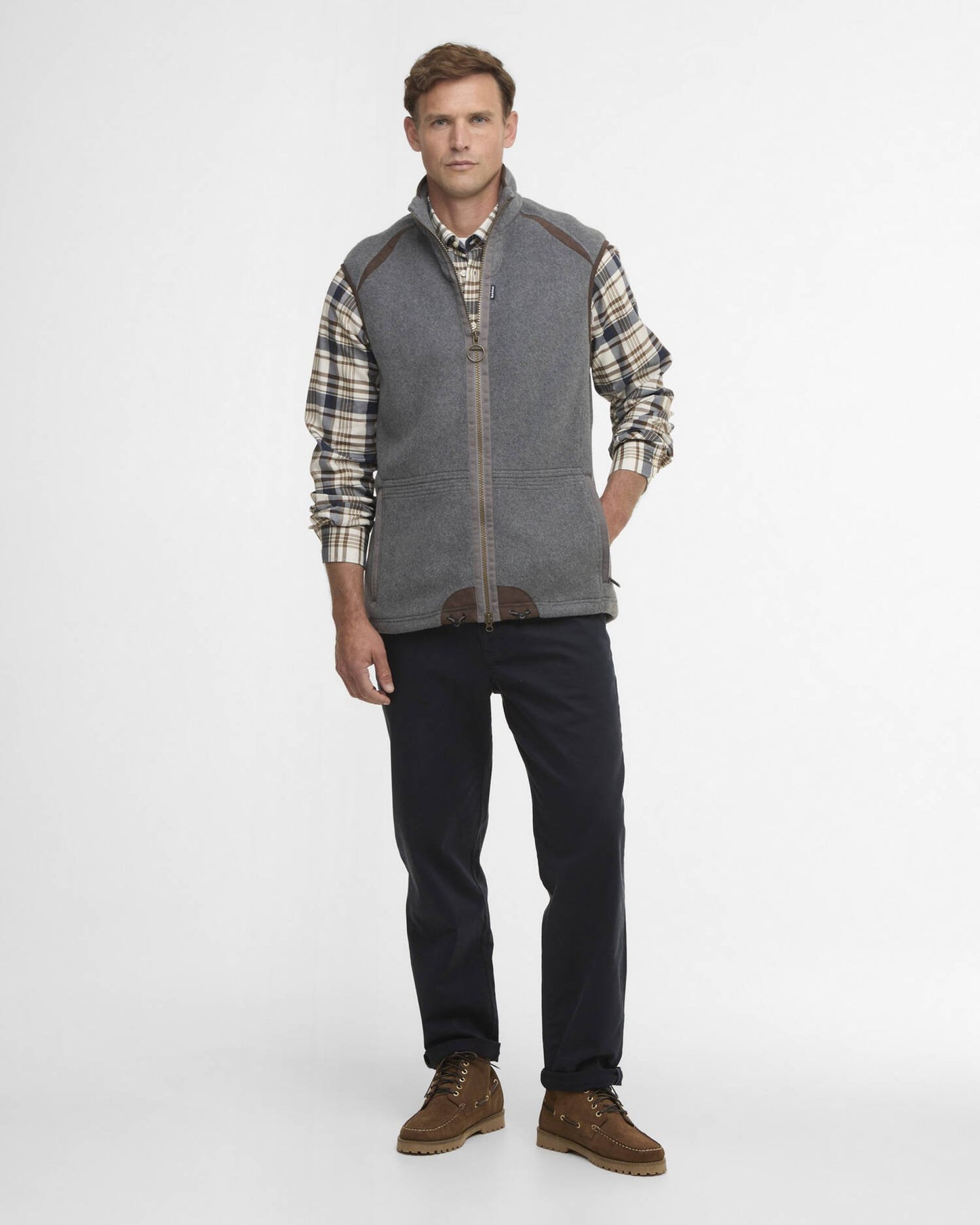 Barbour Langdale Fleece Gilet Dark Grey Marl