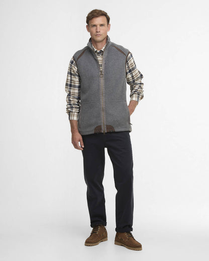 Barbour Langdale Fleece Gilet Dark Grey Marl