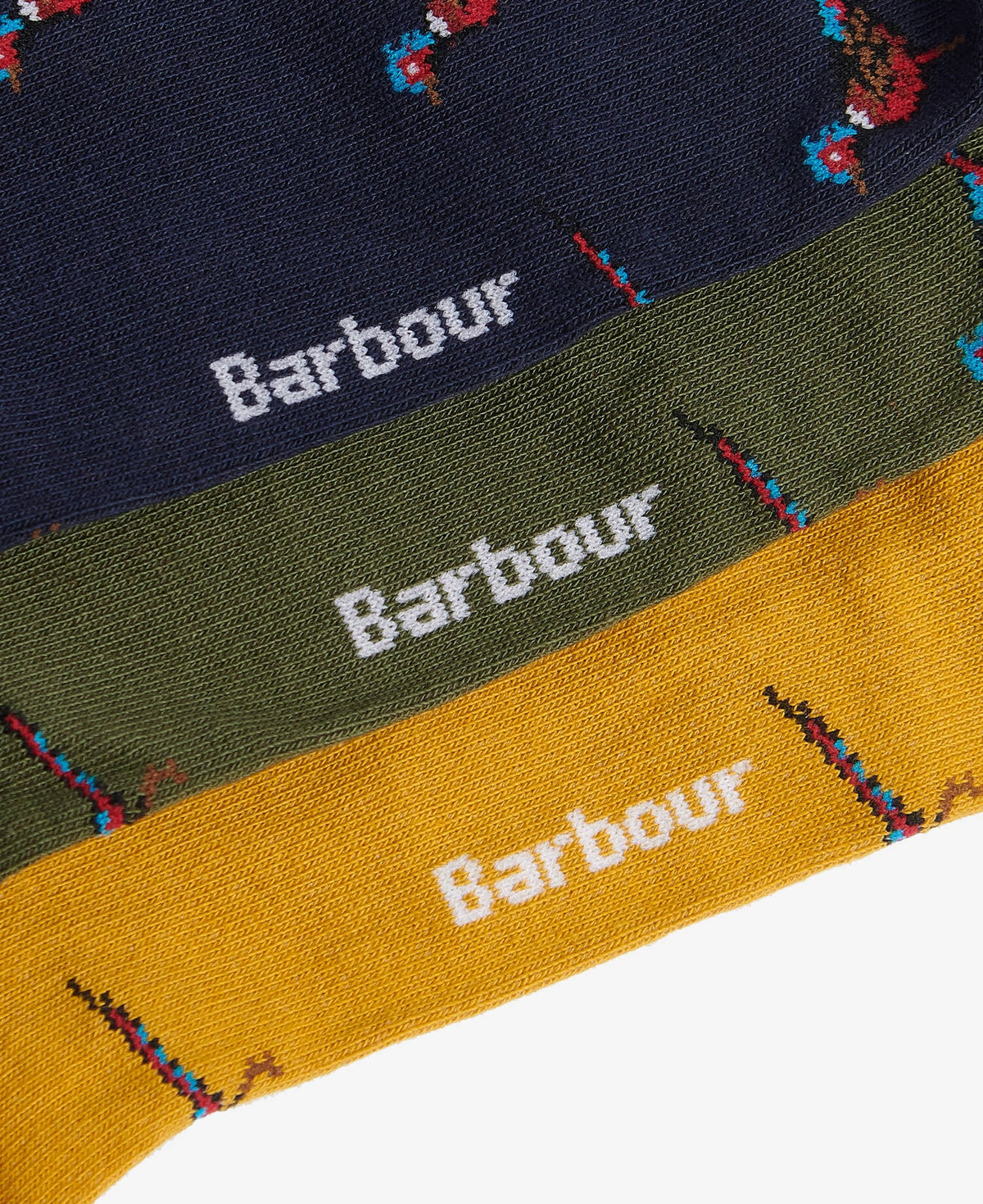 Barbour Pheasant Socks Gift Box - Forest Mist