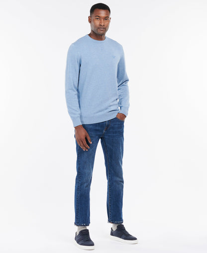 Barbour Pima Cotton Crew Neck Sweater Dark Chambray
