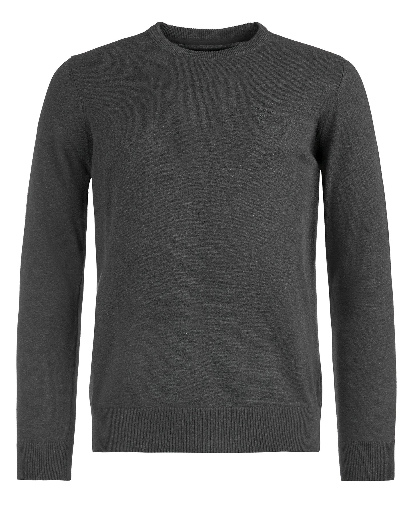 Barbour Pima Cotton Crew Neck Sweater Dark Charcoal