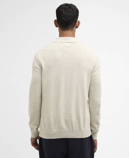 Barbour Pima Cotton Knitted Polo Shirt Neutral