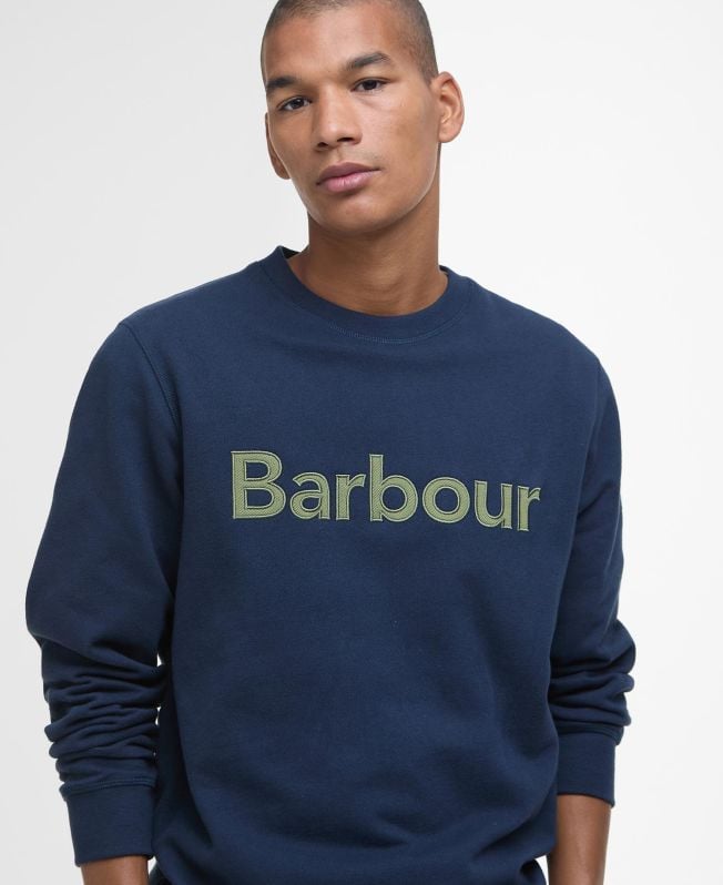 Barbour Pique Applique Crew Sweatshirt Navy