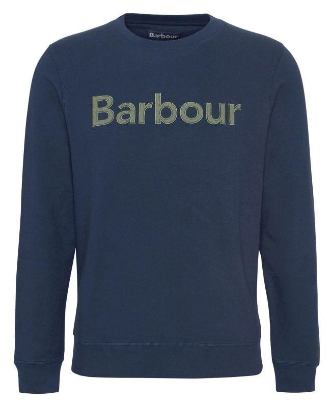 Barbour Pique Applique Crew Sweatshirt Navy