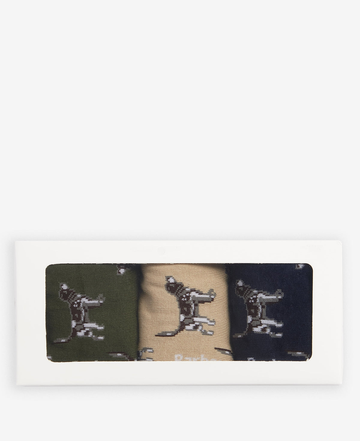 Barbour Pointer Dog Socks Gift Box - Forest Mist