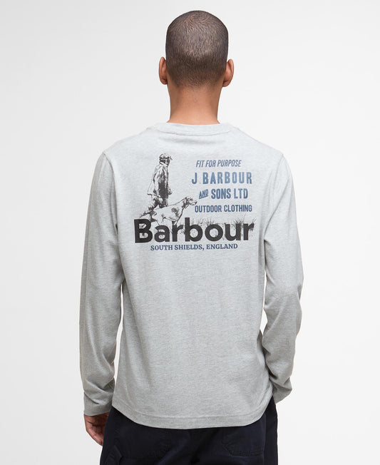 Barbour Pointer LS Graphic T-Shirt Grey Marl