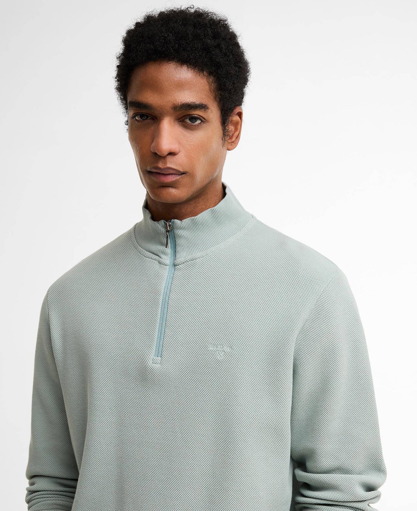 Barbour Ravensworth Half Zip Sweatshirt Dusty Slate