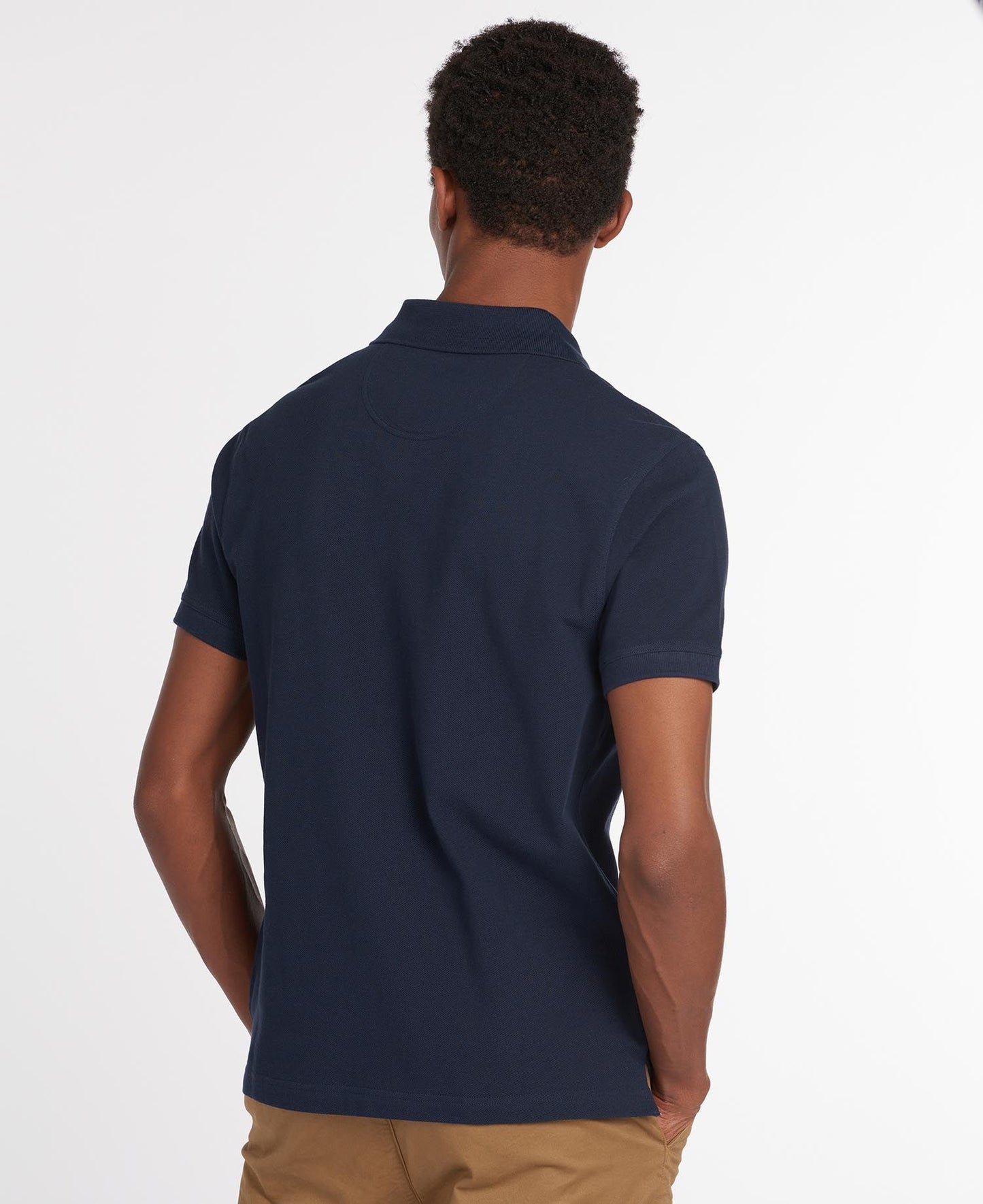 Barbour Tartan Pique Polo Shirt New Navy