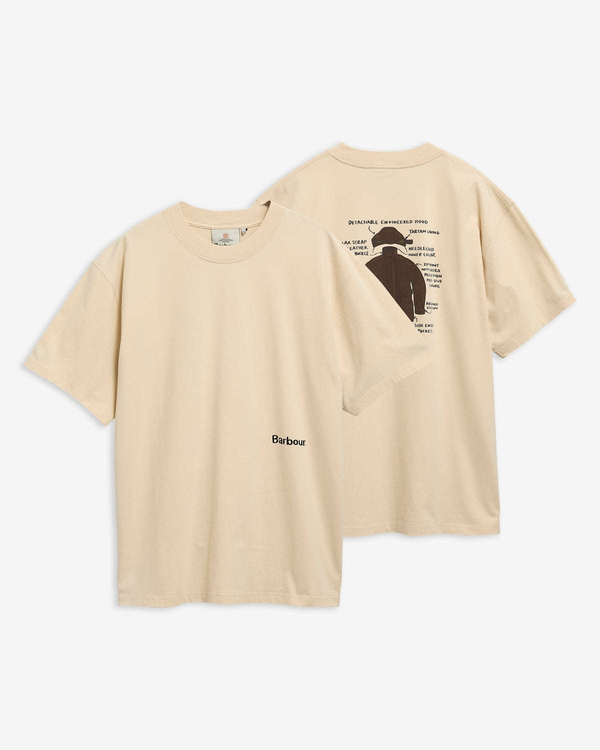 Barbour Ursula Os Fit Graphic T-Shirt - Fog