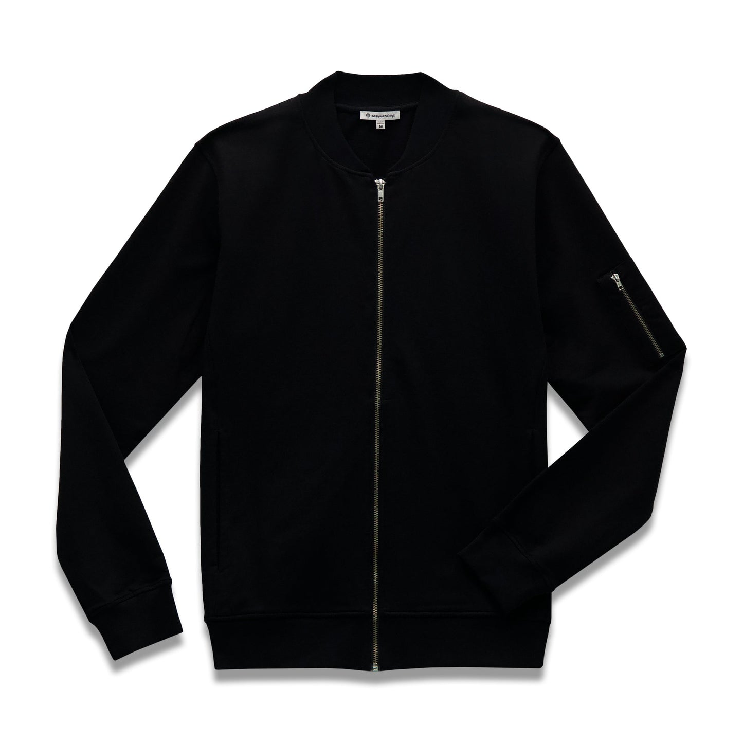 Easy Mondays Light Weight Terry Bomber Jacket Black