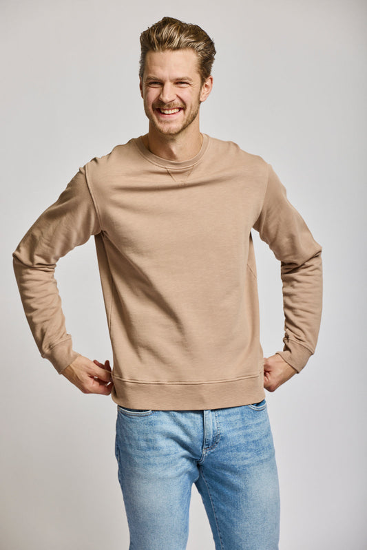 Easy Mondays Crew Neck Sweatshirt Latte