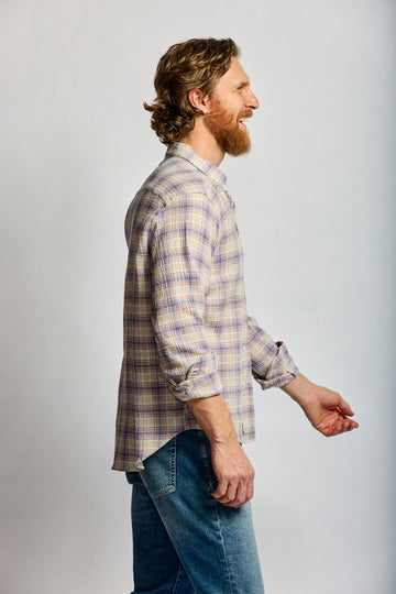 Easy Mondays Crinkle Button Down - Carousel