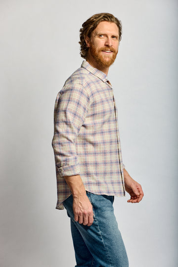 Easy Mondays Crinkle Button Down - Carousel