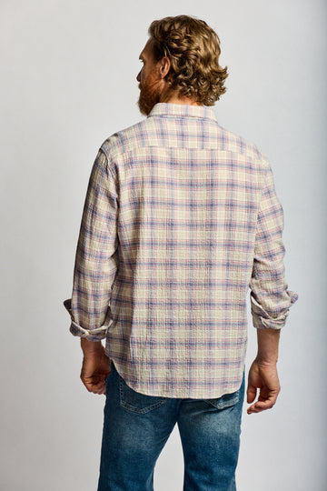 Easy Mondays Crinkle Button Down - Carousel
