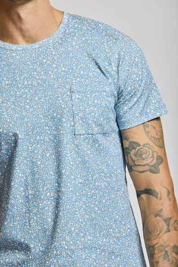 Easy Mondays Printed Crew Neck Blue Floral