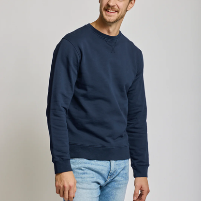 Easy Mondays Slub Cotton Crew Sweatshirt Navy