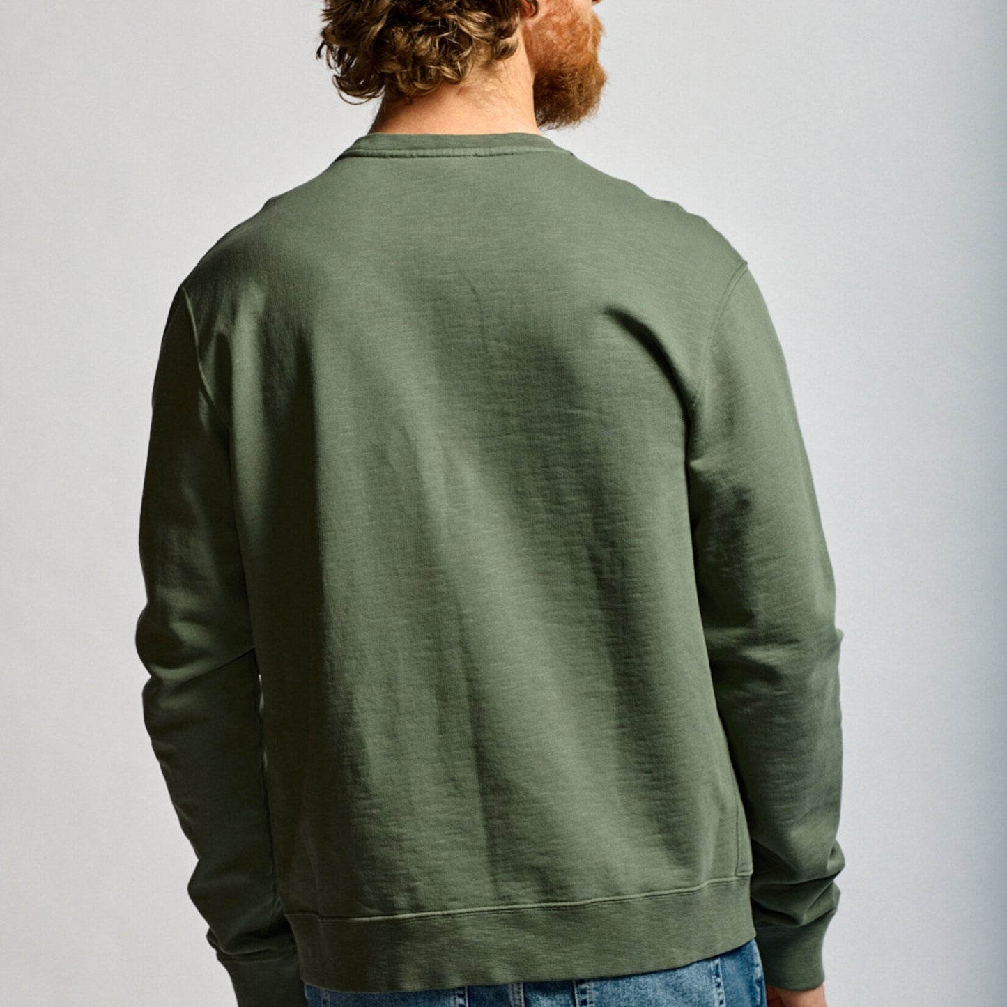 Easy Mondays Slub Cotton Crew Sweatshirt Thyme