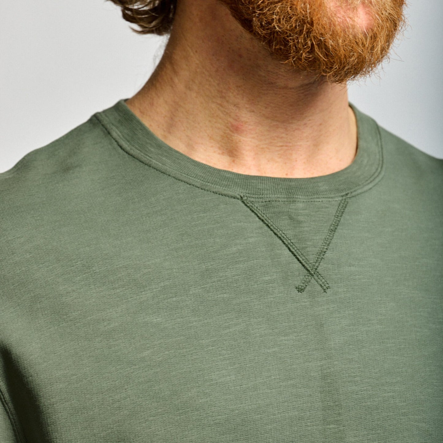 Easy Mondays Slub Cotton Crew Sweatshirt Thyme