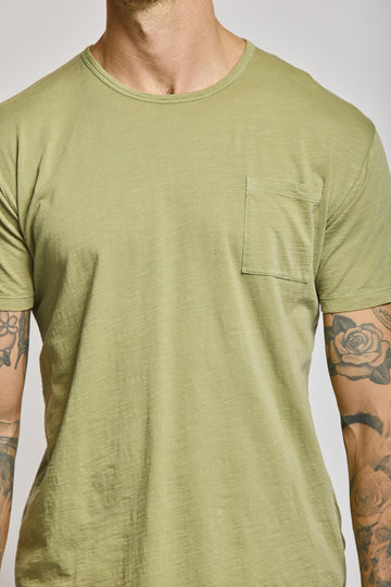 Easy Mondays Slub Cotton Pocket Crew Sage