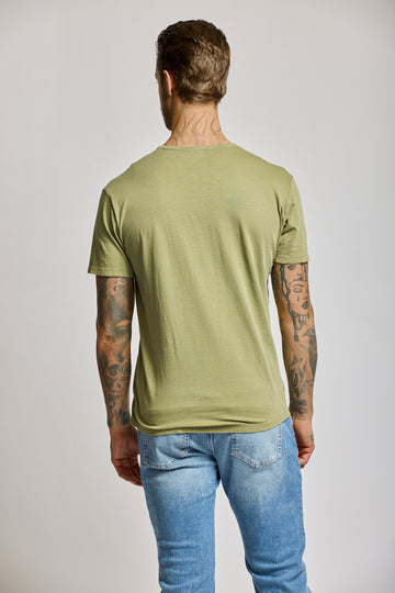 Easy Mondays Slub Cotton Pocket Crew Sage