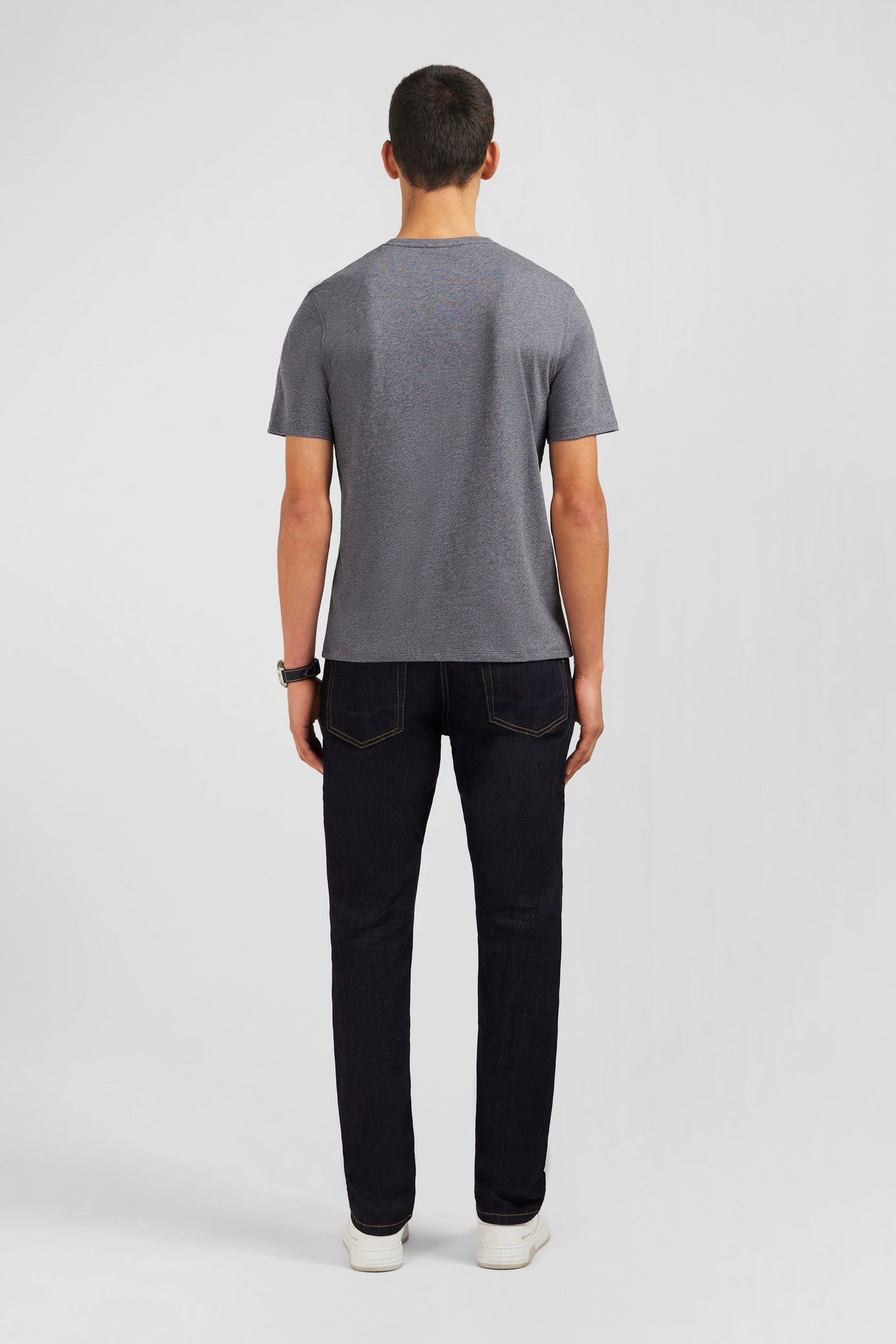 Eden Park Light Pima Cotton Crew Heather Grey