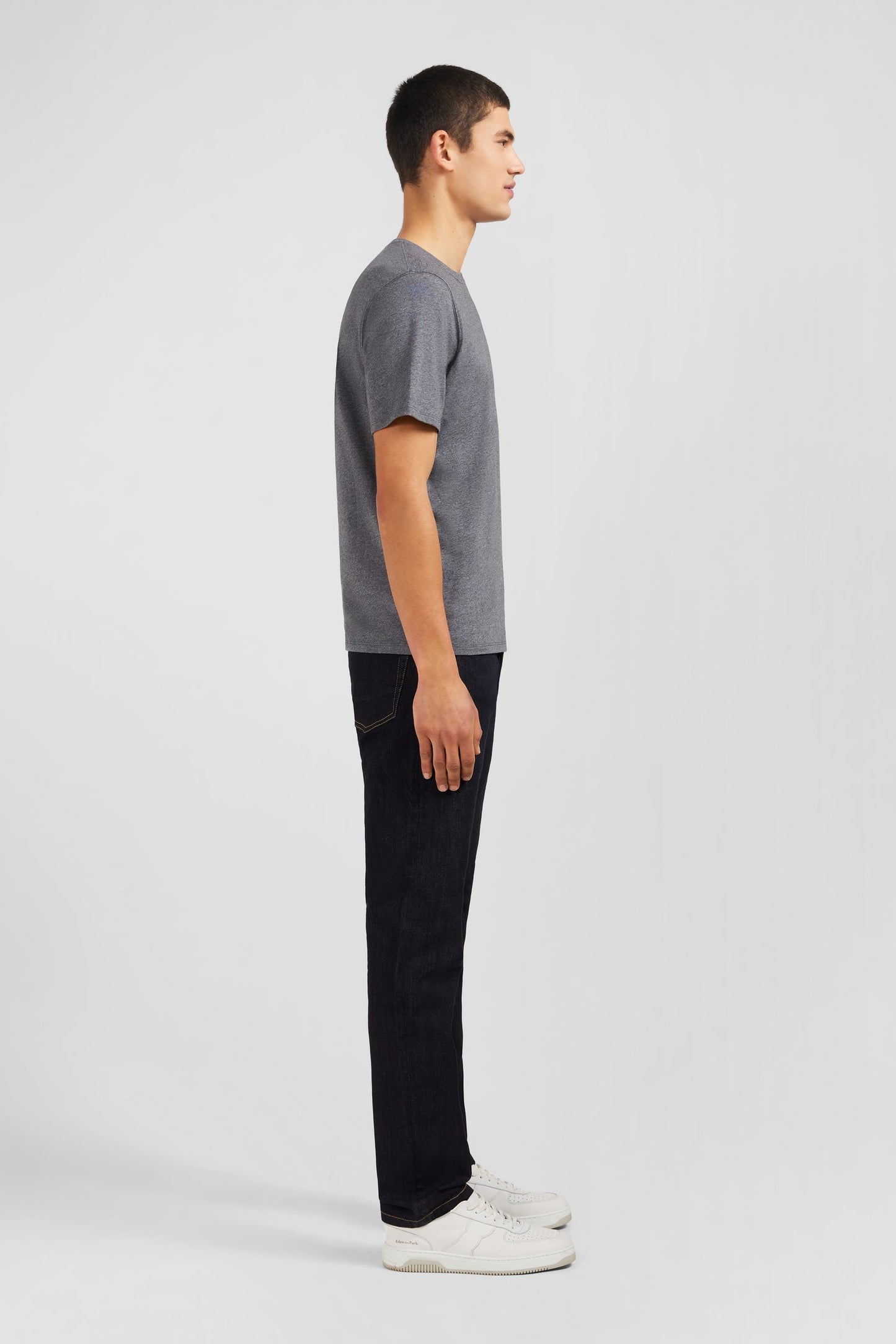 Eden Park Light Pima Cotton Crew Heather Grey