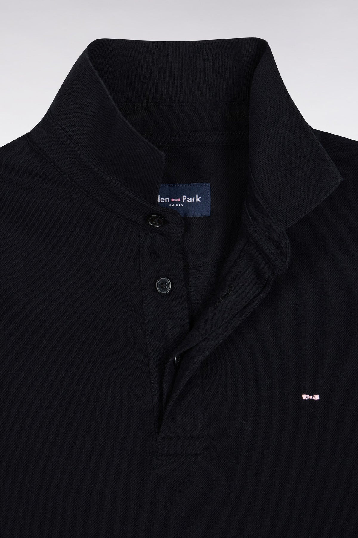 Eden Park Ls Polo Shirt Game Plan - Black