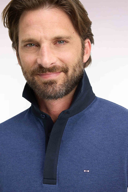 Eden Park Ss Polo - Dark Blue Marl